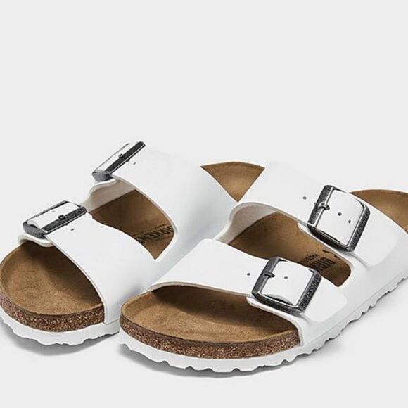BIRKENSTOCK Arizona Birko-Flor Sandal Slipper White size 37/6-6.5 $140 - Picture 7 of 12